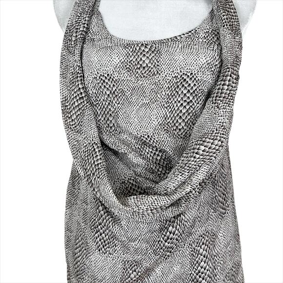 NWT Anthropologie Drew Silk Python Print Drape Front Halter Tunic Top Size XS - Picture 5 of 10